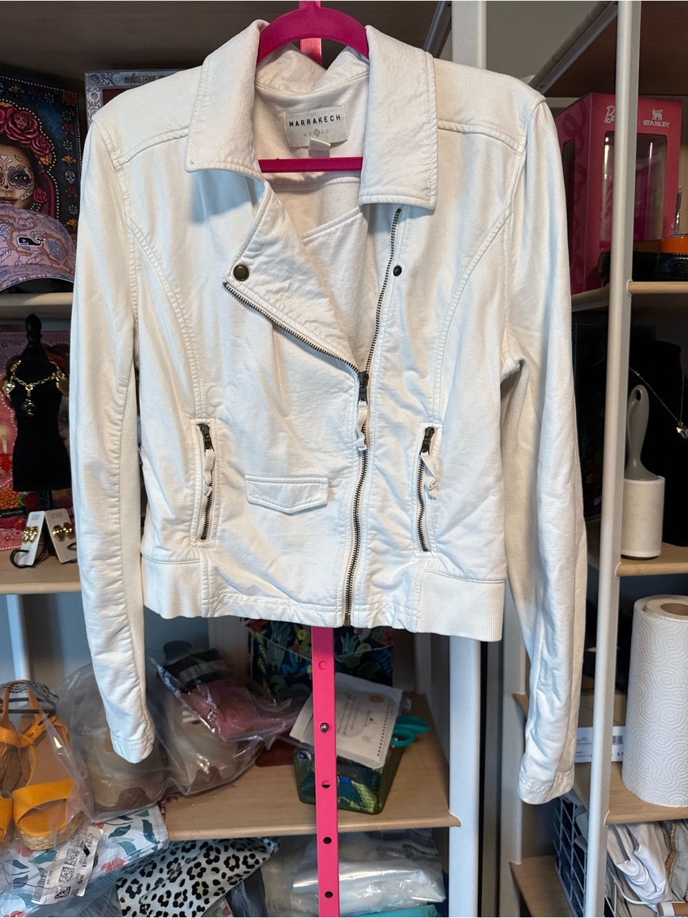 Marrakech Moto Jacket – Size Large – White